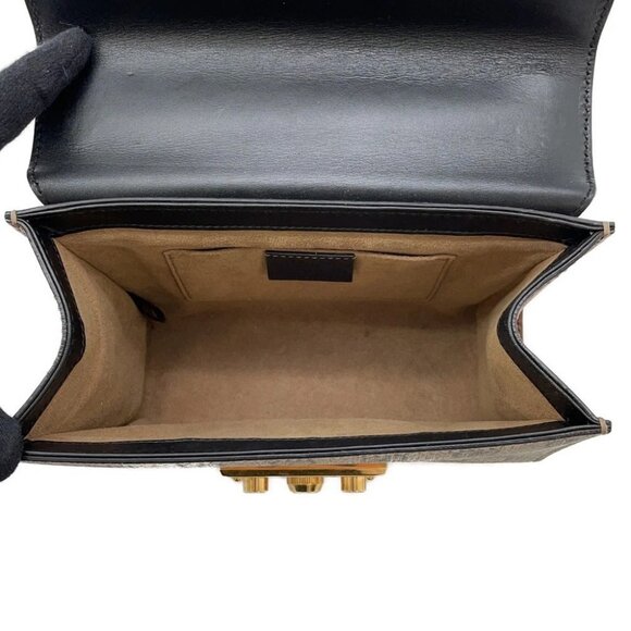 GUCCI GG Supreme Padlock ChainShoulder Bag Size Small GG Supreme/Leather Bei... - Picture 6 of 15